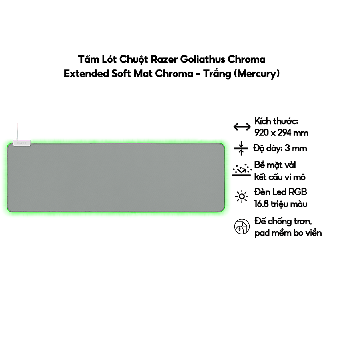 Bàn di chuột Razer Goliathus Chroma Extended - Hàng chính hãng