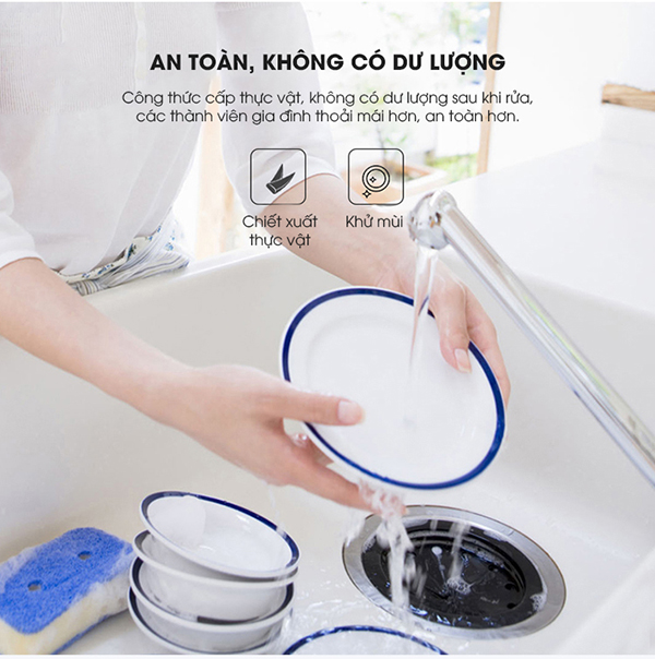 Nước Rửa Chén EARTH CHOICE Rửa Được Bình Sữa Cho Trẻ, An Toàn Không Khô Da Tay, Chiết Xuất Nha Đam Dung Tích 1L