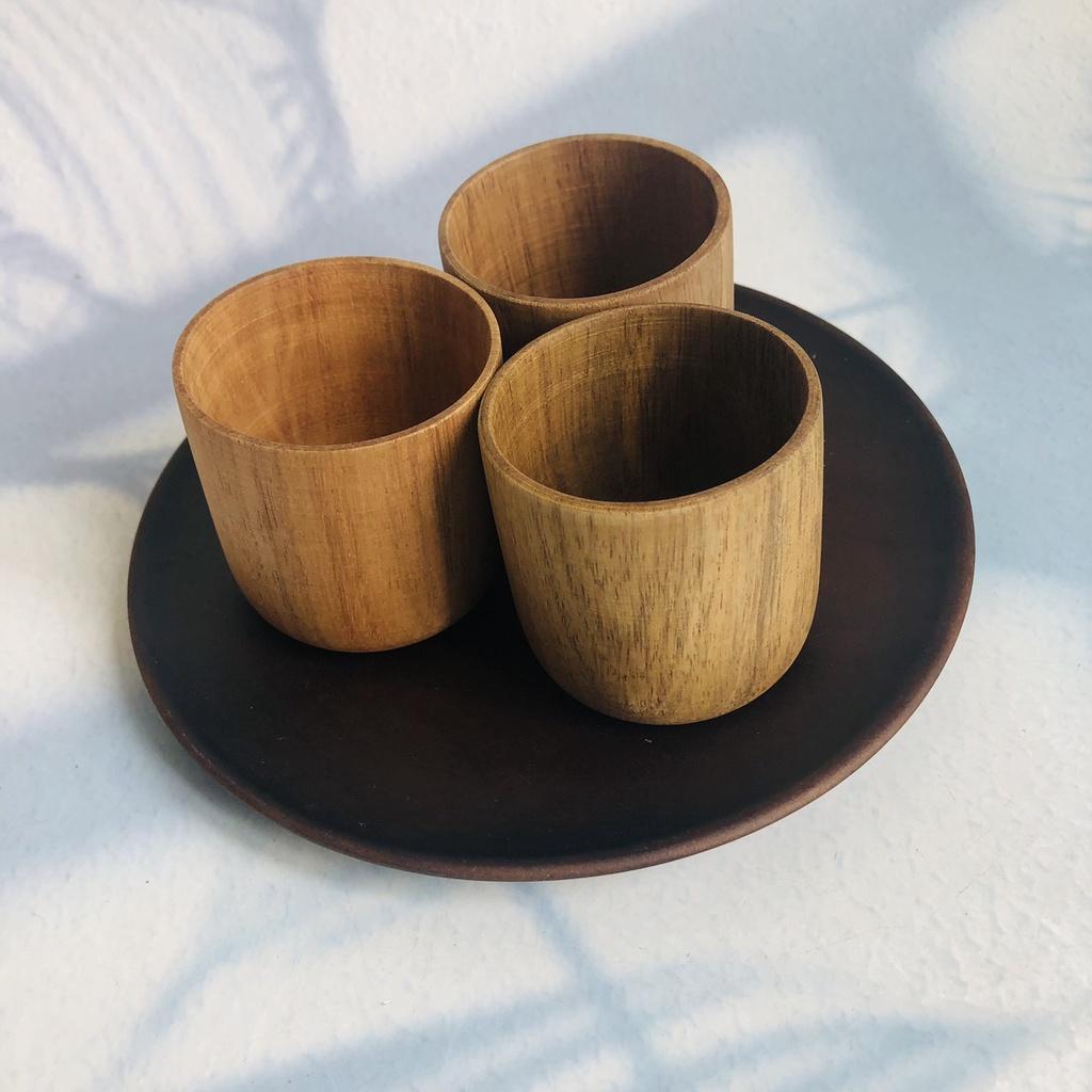 CỐC GỖ KEO 6x6 cm, Cốc Gỗ Uống Trà, Cà Phê, Chụp Ảnh Decor Của Craft Closet