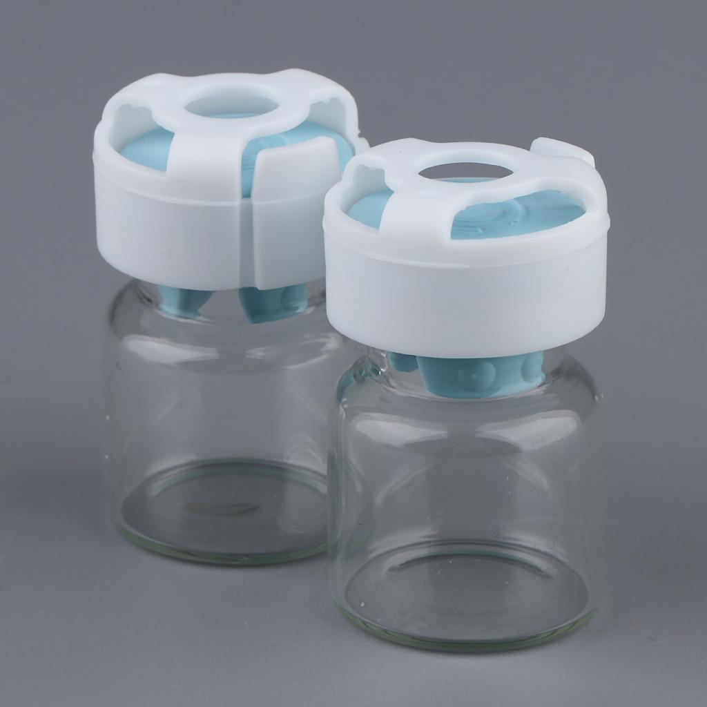 Pack 20pcs Clear Empty Glass Bottles Refillable Vials Containers Sample Makeup Container for Powder Liquid