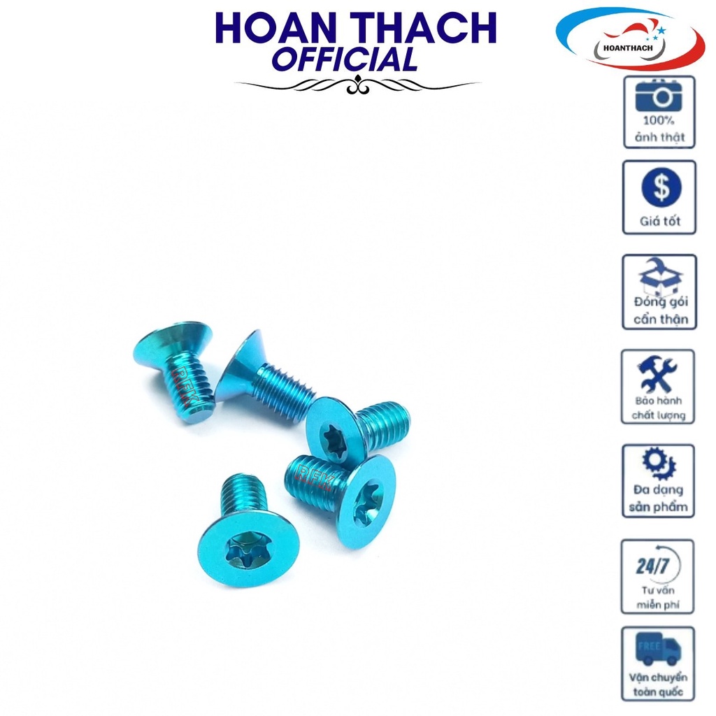 Ốc 6L10 Đầu Âm Xanh Lục Bảo dùng cho nhiều dòng xe SP016446 (giá 1 con)