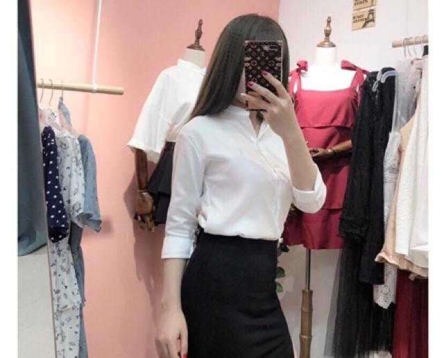 Sơ mi cổ trụ