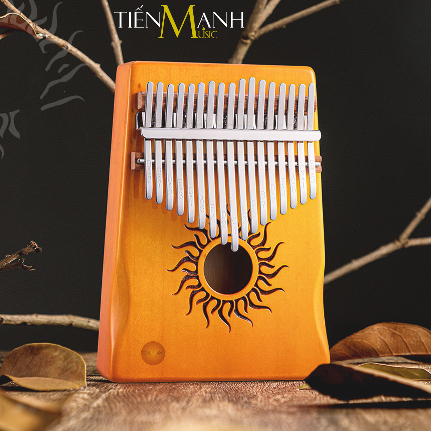 Đàn Kalimba 17 Phím Hluru KHS17 Poplar, Yellow, Brown - Nhạc Cụ Tiến Mạnh Music Hàng Chính Hãng