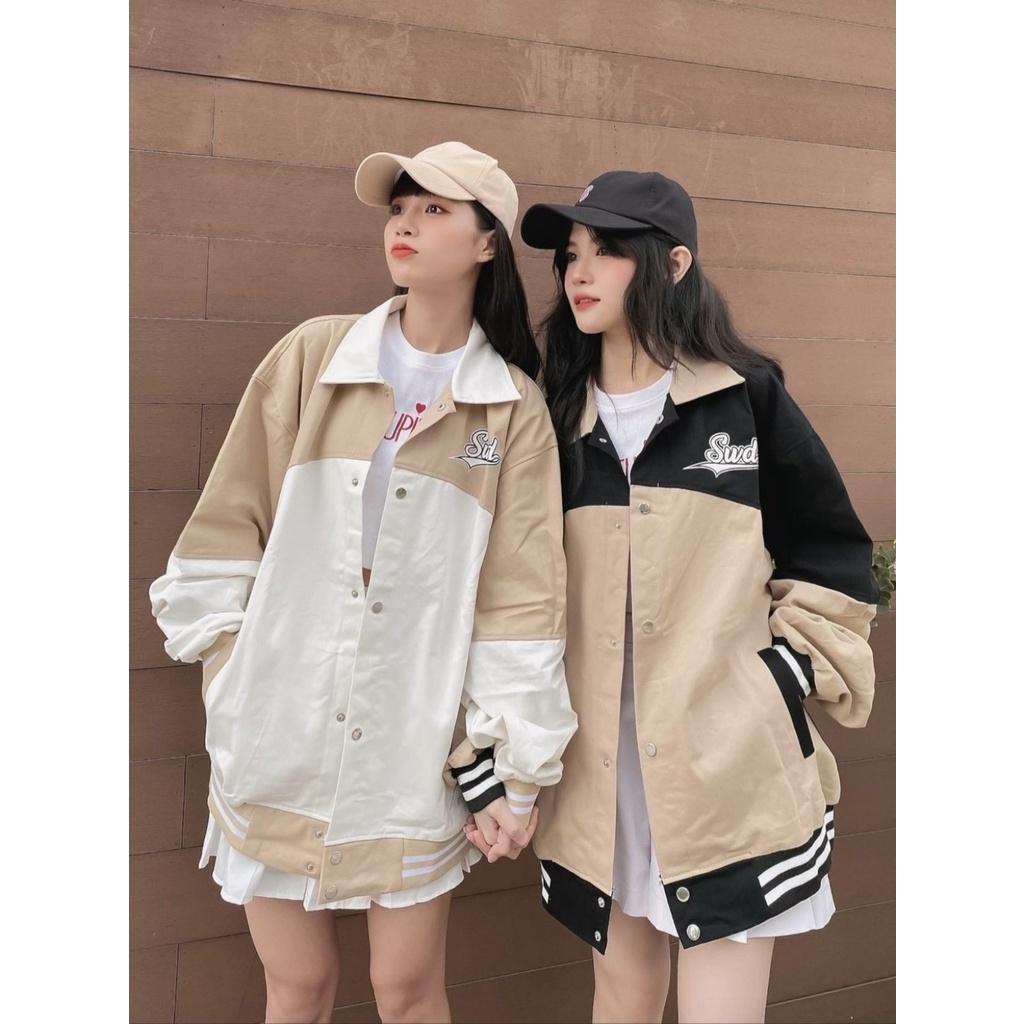 Áo Khoác Bomber BOB Jacket Form Rộng Vải Khaki Dày Dặn Phong Cách Ulzzang Unisex
