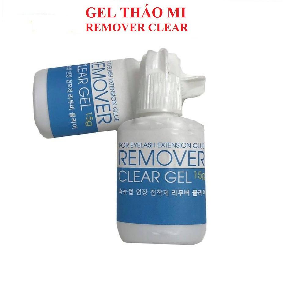 Gel tháo mi xanh remover clear gel