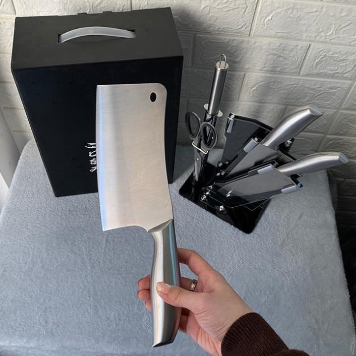 BỘ DAO NHẬT 5 MÓN INOX CAO CẤP KÈM KHAY ĐỰNG