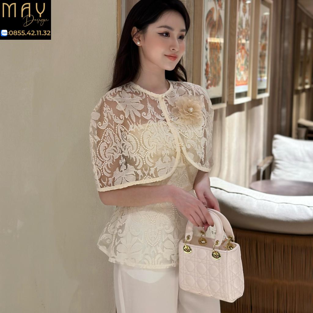 Set Đồ Bộ Thiết Kế MAY CH-6 Sang Trọng Thanh Lịch Màu Kem Đủ Size SMLXL