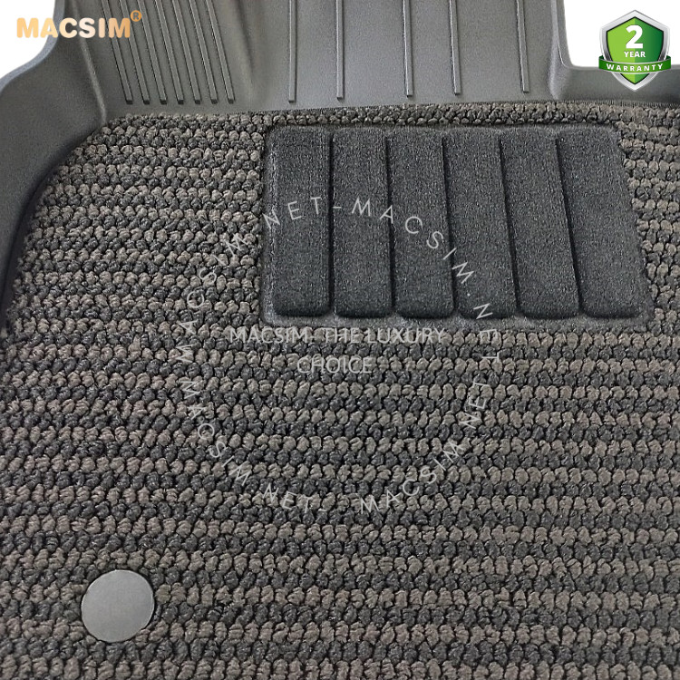 Thảm lót sàn 2 lớp xe ô tô Toyoyta Camry 2018+ Nhãn hiệu Macsim 3W chất liệu nhựa TPE đúc khuôn cao cấp - màu đen