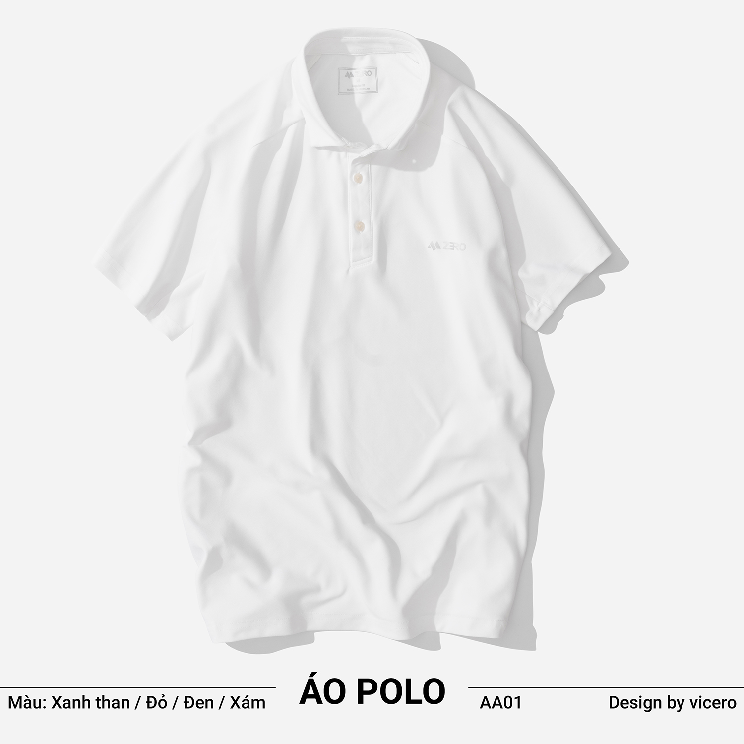 Áo Phông Nam Có Cổ Trơn 100% Cotton Cao Cấp Tay Ngắn Polo ZERO