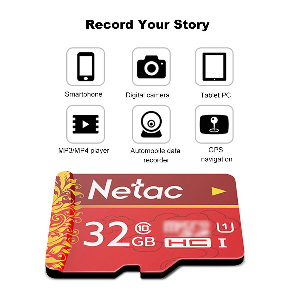 Thẻ nhớ Netac TF U1 C10 dùng cho Máy ghi hình, Camera, Thẻ lưu trữ điện thoại di động 64GB