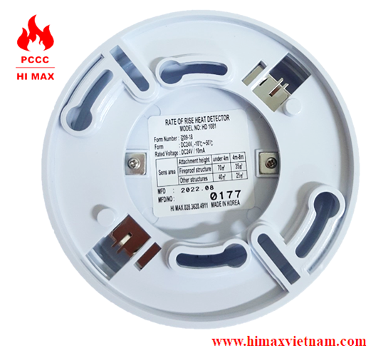 Đầu báo nhiệt gia tăng hi max HD1081 (Kèm đế)