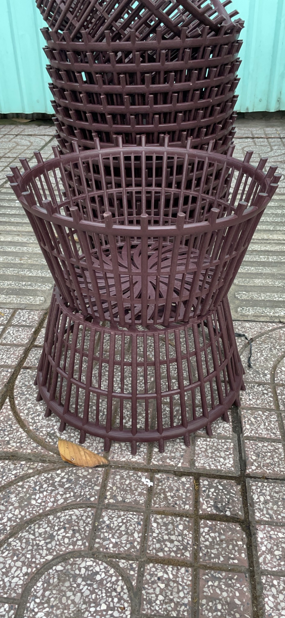 Bộ 5 chậu và 5 móc 1 mét nan phụ 40 cm cực đẹp
