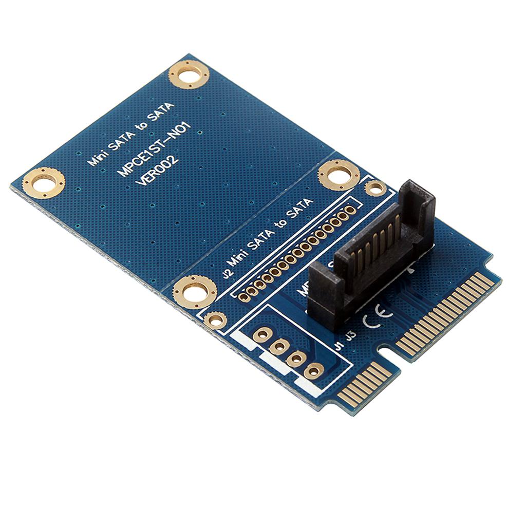 MSATA PCI E SATA SSD to 7 Pin SATA Hard Drive Convert The Card Adapter with Screws