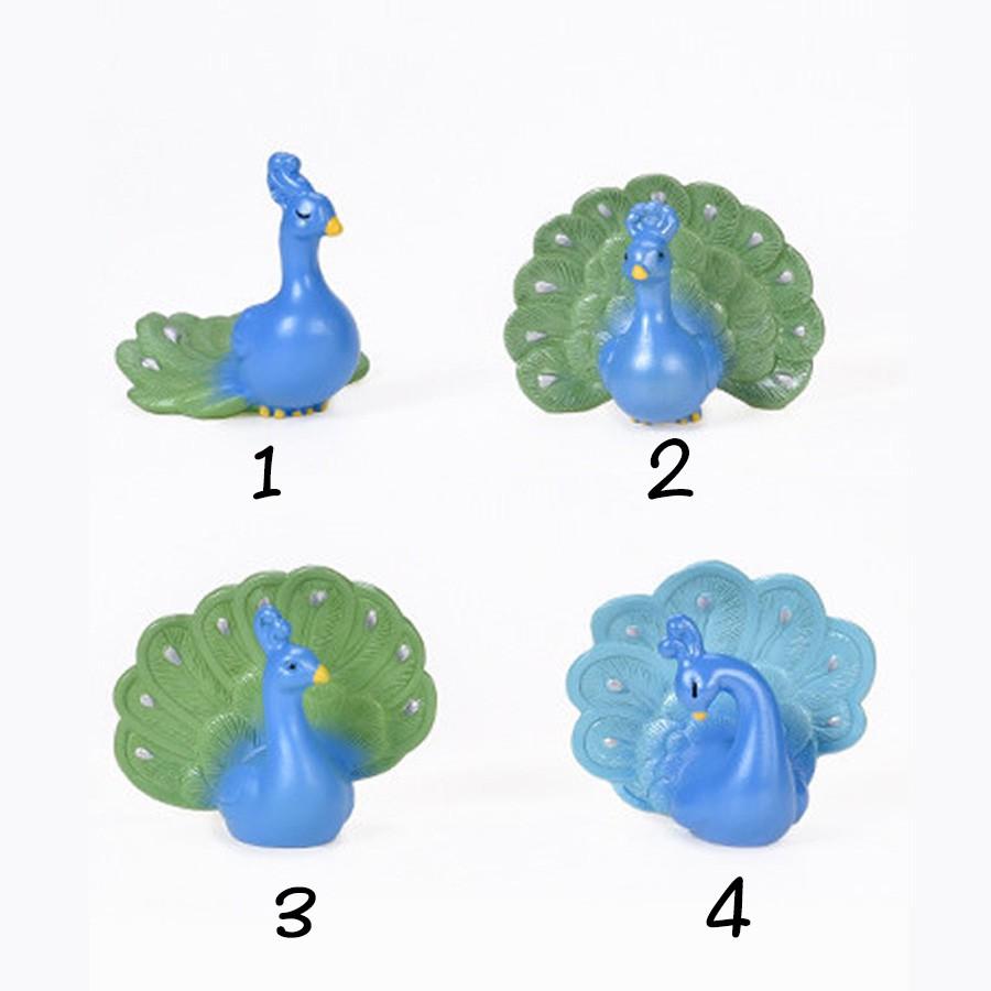 Mô hình Con Công xoè cánh trang trí tiểu cảnh terrarium quà tặng trang trí