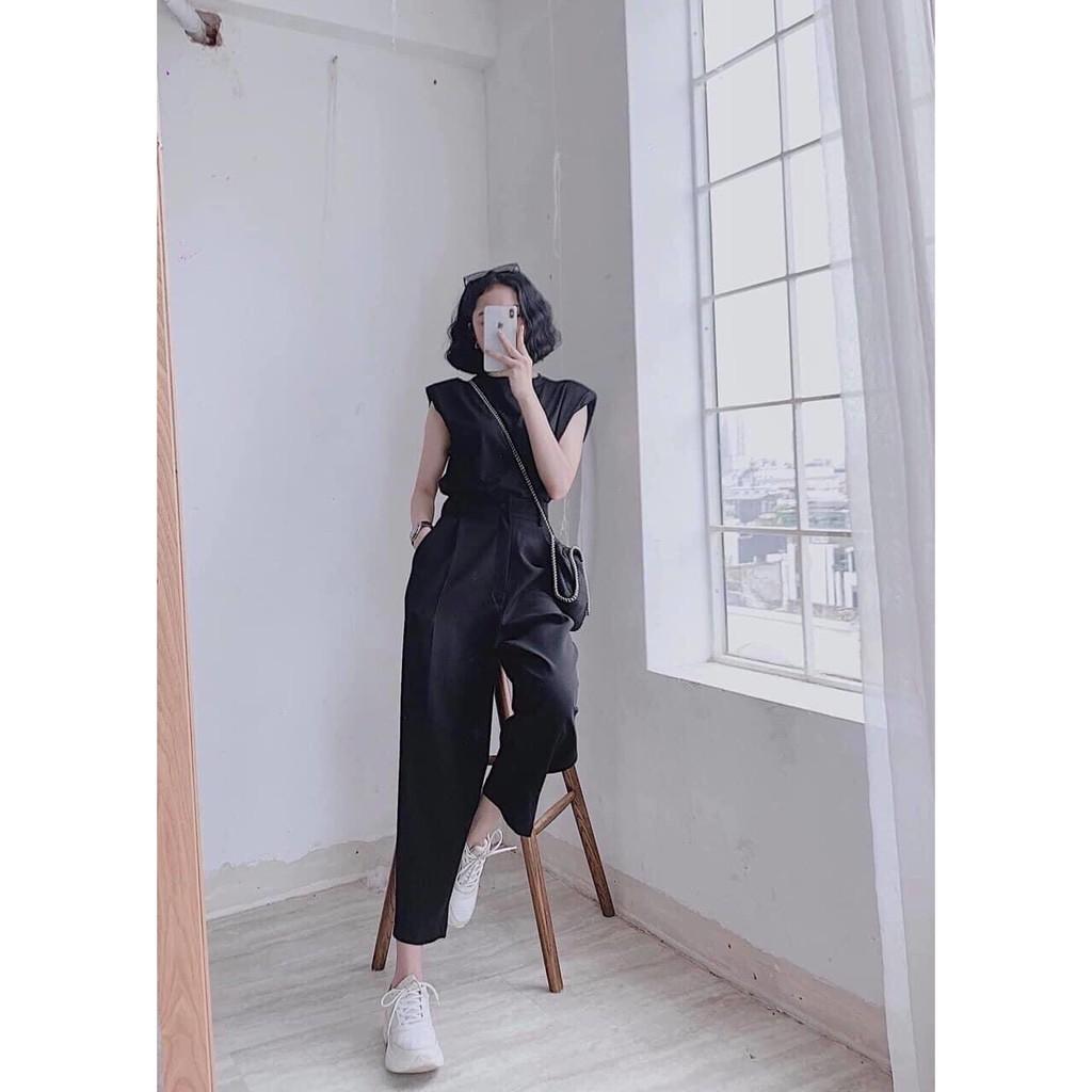 Quần baggy nữ lưng cao công sở dáng thụng vải đẹp tuyết mưa Q04