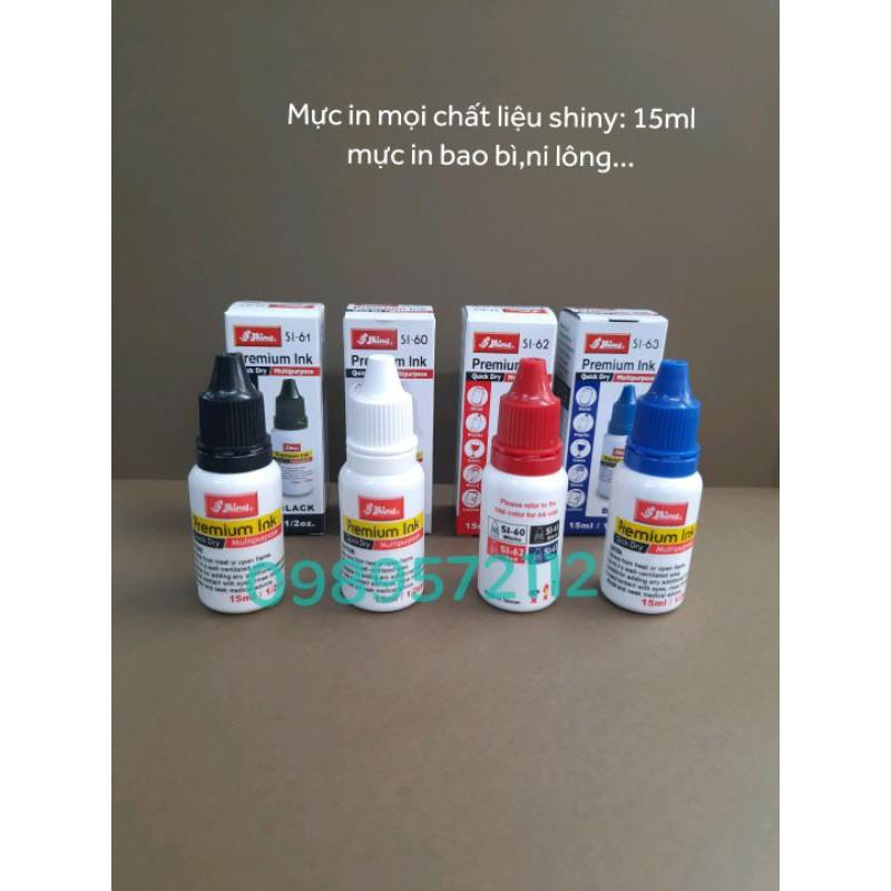 Mực dấu in ni lông,in trên mọi chất liệu shiny-mực nhanh khô