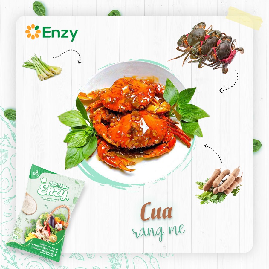 Combo "Gia đình" 10 gói hạt nêm rau củ Enzy không mì chính MSG thay thế gia vị cả chay và mặn