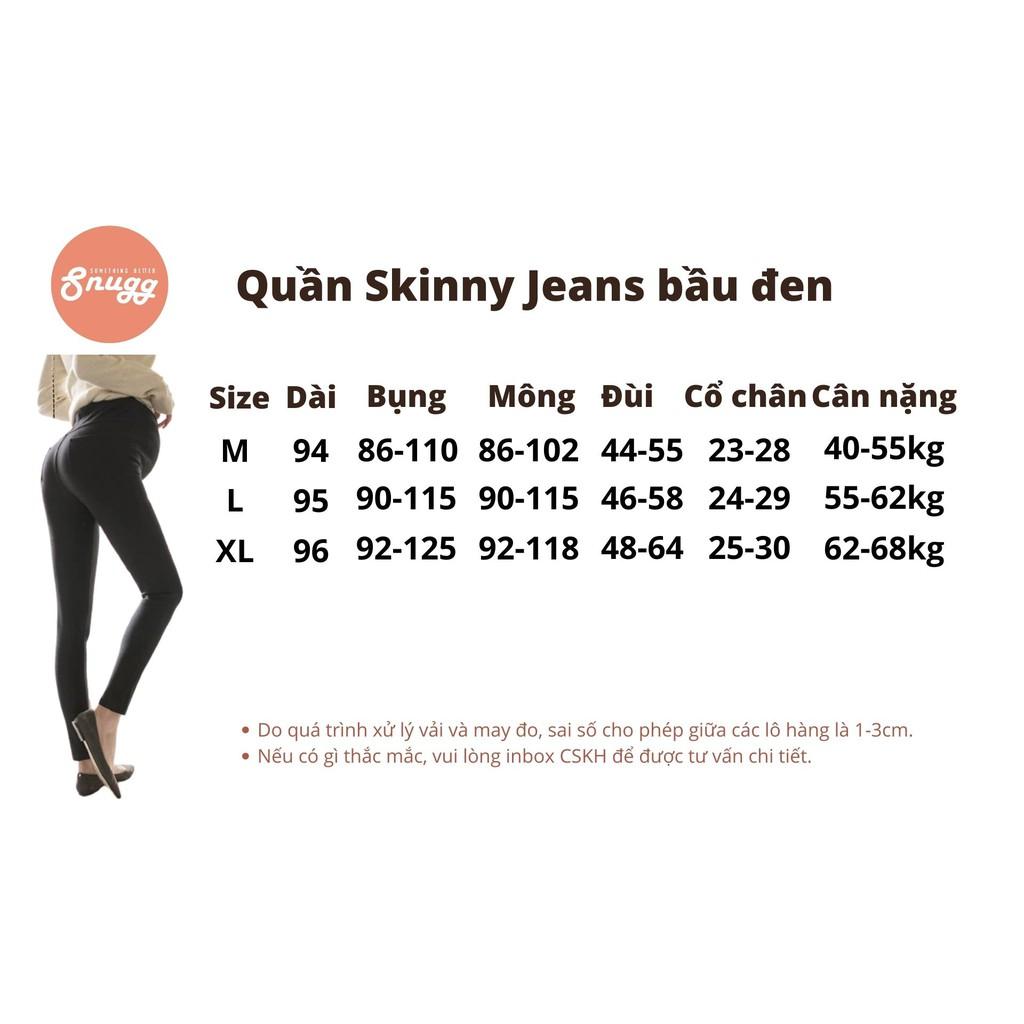 Quần bầu skinny jeans đen mỏng - quần bầu hè thon chân dễ mặc 2021-Snugg