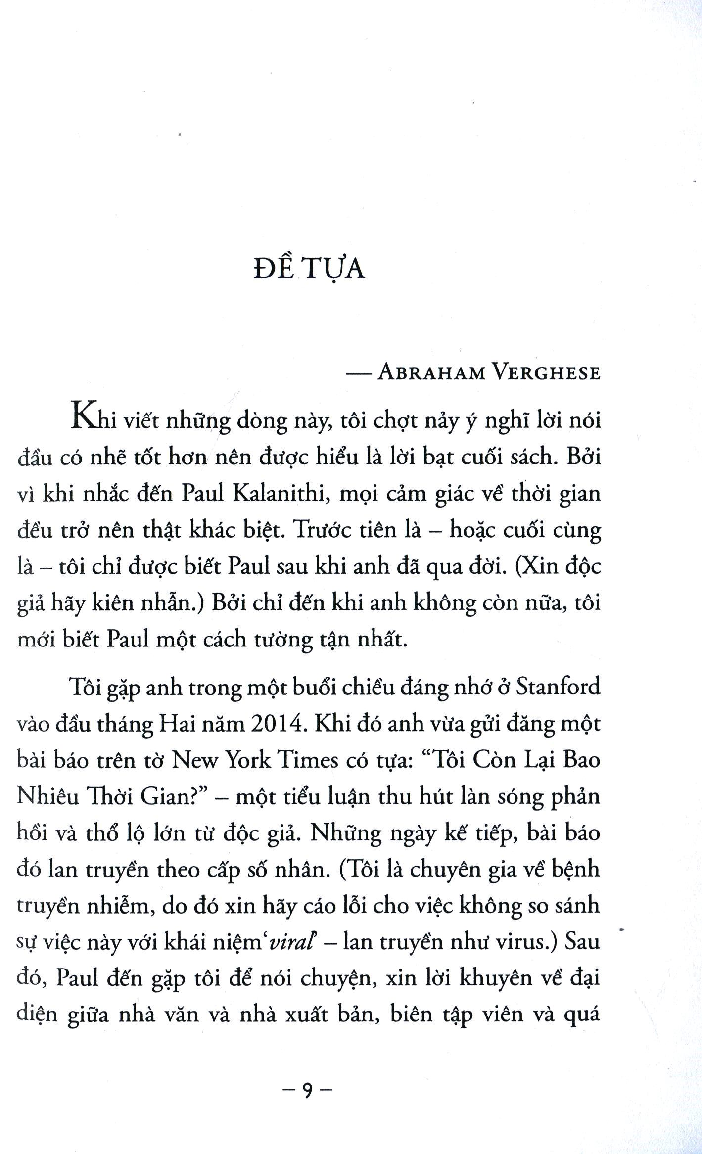 Khi Hơi Thở Hóa Thinh Không