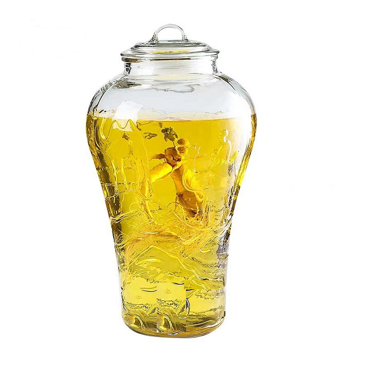 Bình Ngâm Rượu Sâm Thủy Tinh Họa Tiết Con Lạc Đà