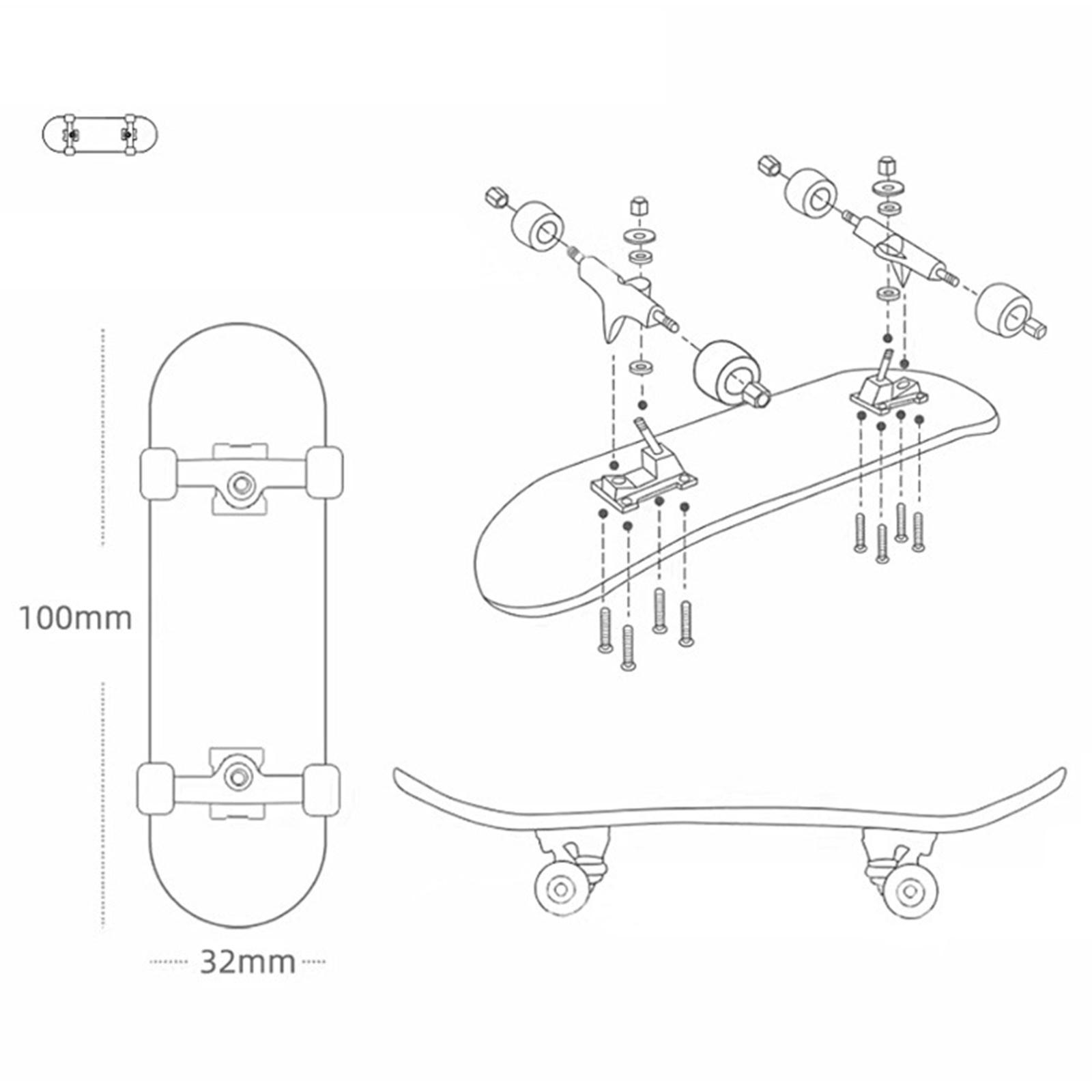 Novelty Finger Skateboard Favors for Kids Toddlers Boys Girls Gifts
