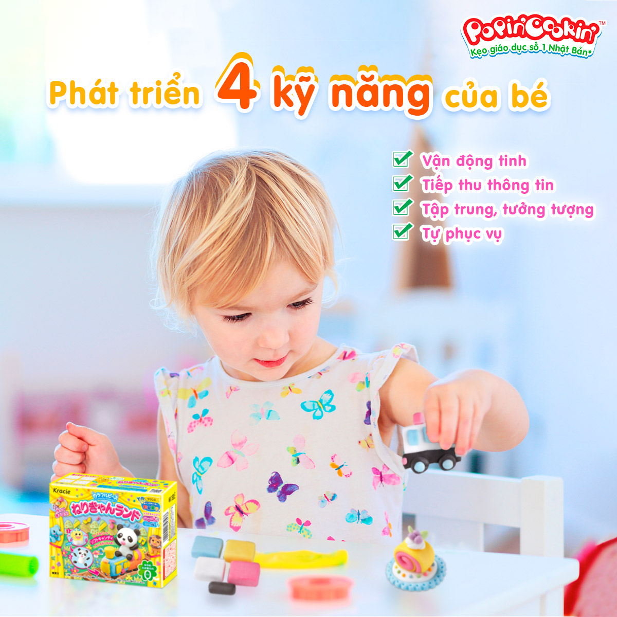 Combo 2 hộp kẹo popin cookin đồ chơi ăn được gồm: thế giới sắc màu + làm kem/ diệu kỳ