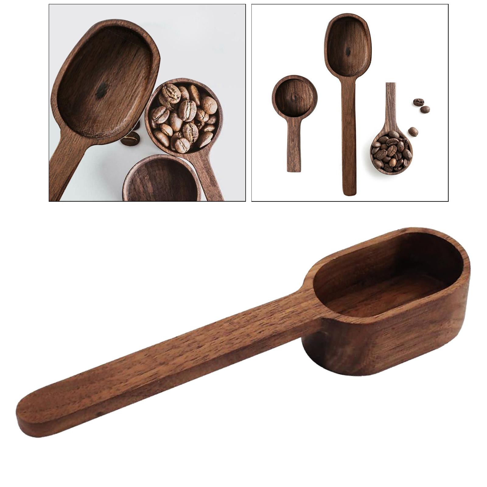 Coffee Scoop, Wooden Coffee Spoon in Black Walnut, Measuring for Coffee Beans, Ground Beans or Tea Tablespoon Home Kitchen Accessories
