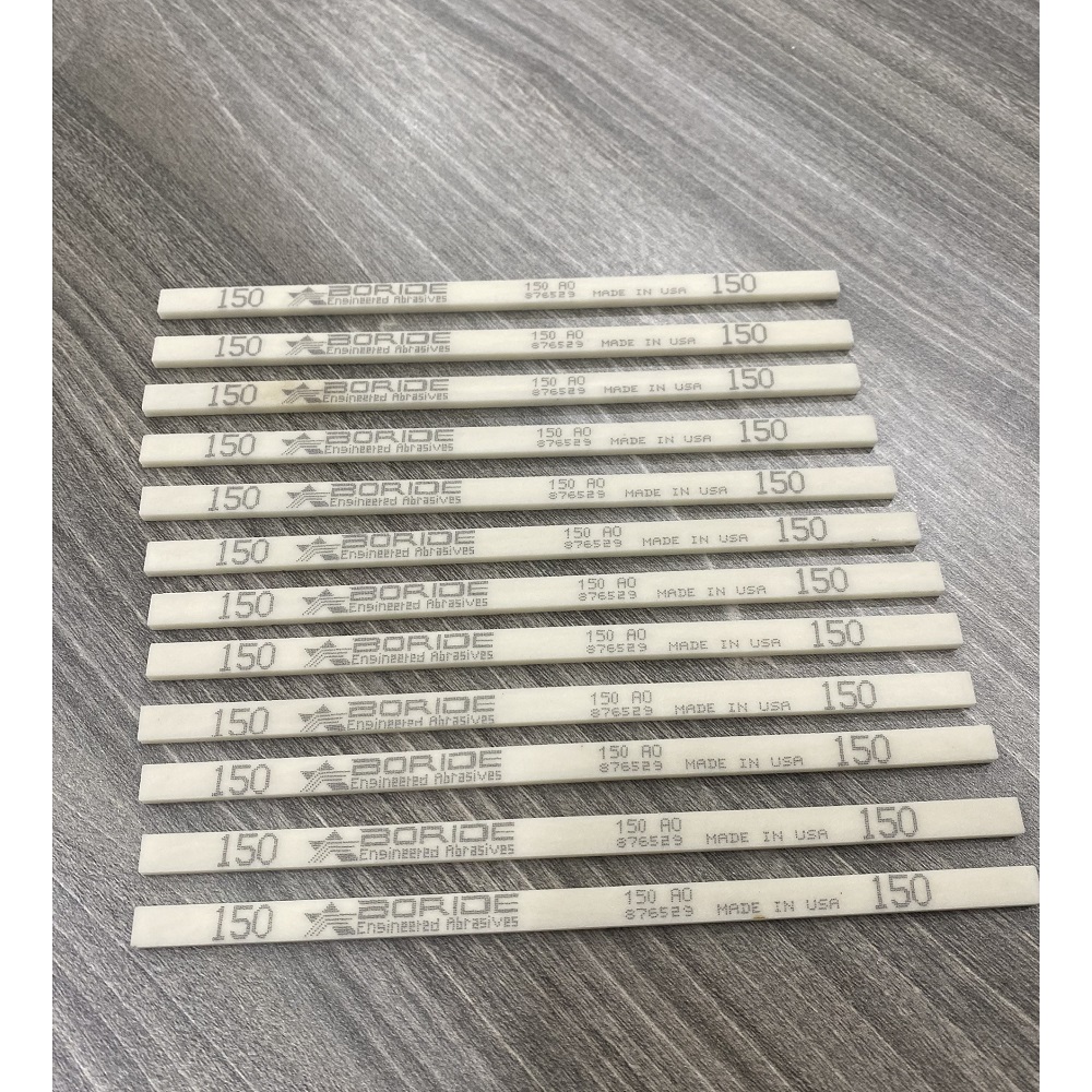 Combo 12pcs Đá đánh bóng Boride AO kích thước 1/8 X 1/4 X 6 grit 150
