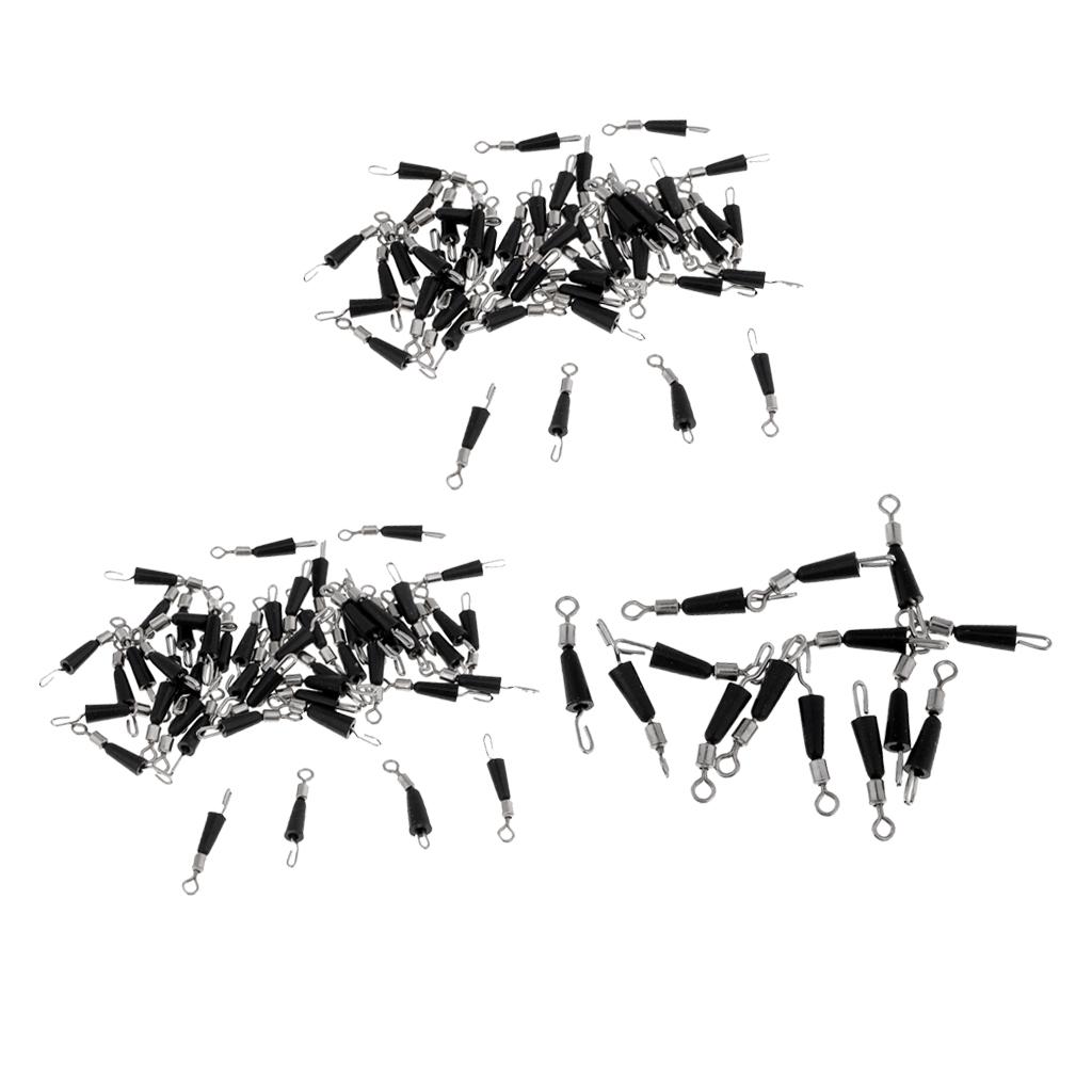 150Pcs Fishing Fast Link Clip Snap Pin Quick Connector Metal Swivel Clips Pins