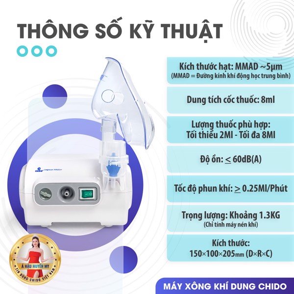 máy xông mũi họng khí dung chido - công nghệ nhật bản 4