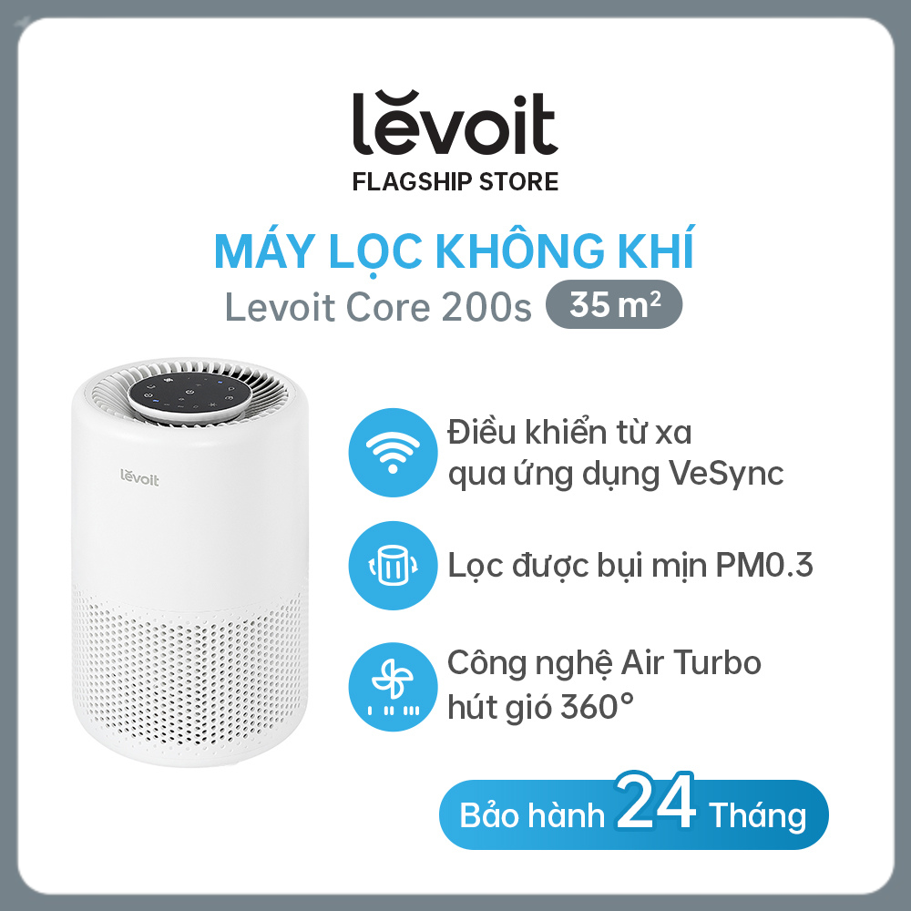 Máy lọc không khí Levoit Core 200S | Công nghệ Air Turbo | Hàng Chính Hãng