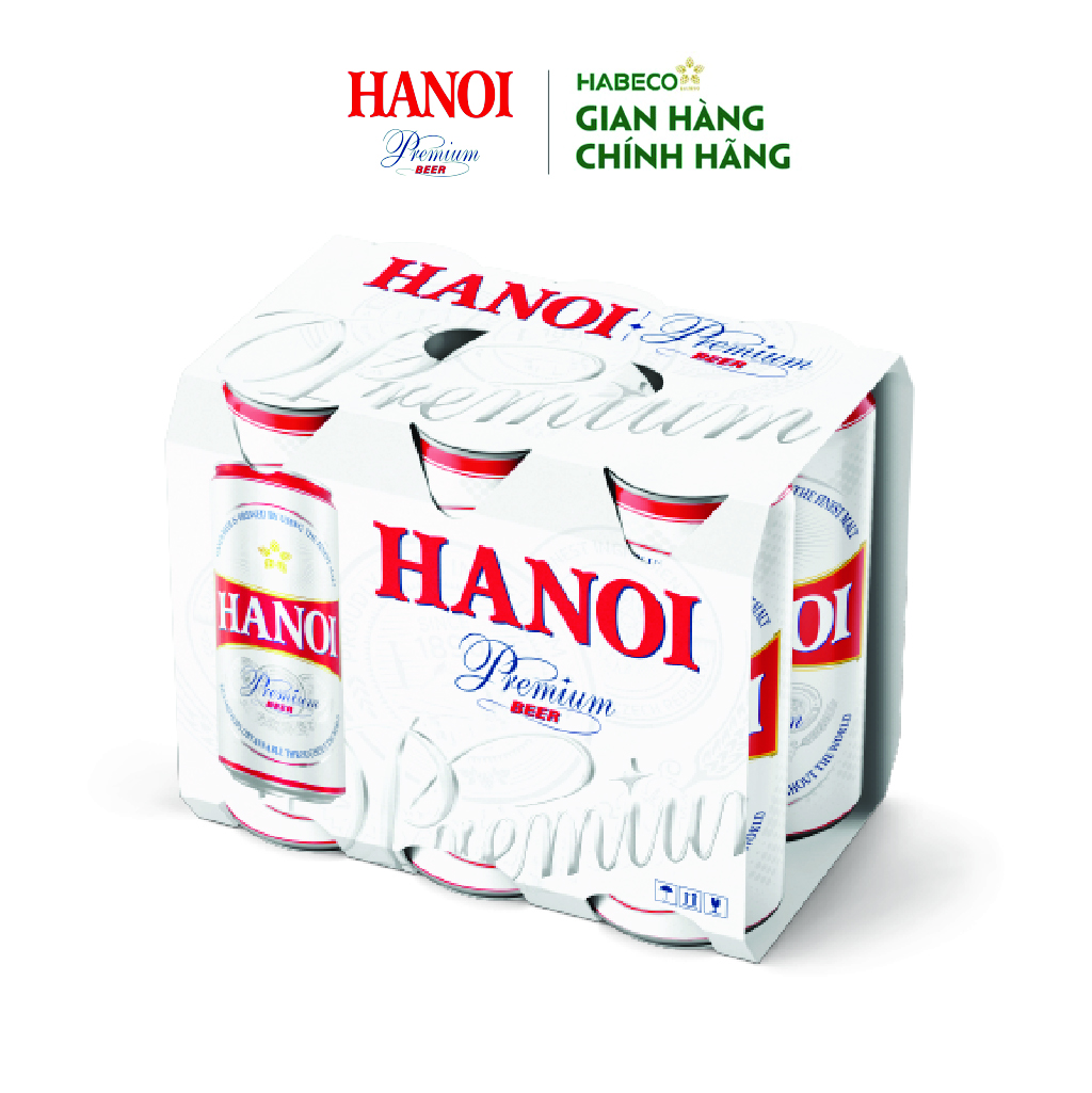 Lốc 6 lon Bia Hanoi Premium (330ml/lon)