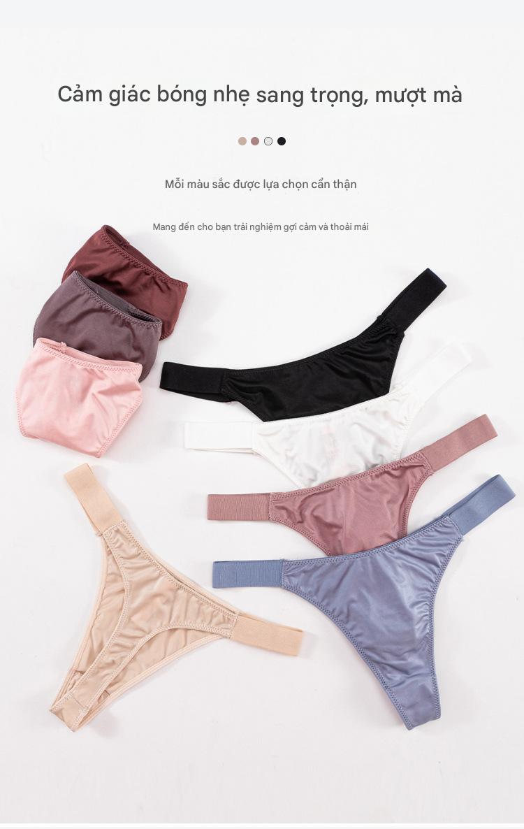 Combo 5 quần lót liền mạch lụa băng gợi cảm mới cho nữ cạp thấp thể thao yoga vô hình cho nữ Q8255