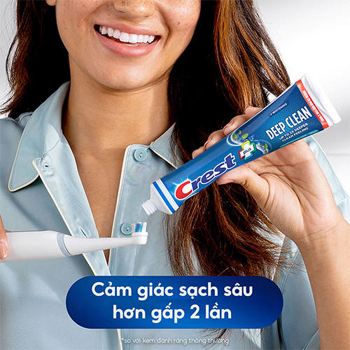 Combo kem đánh răng Crest Plus Deep Clean (153g x 2) - Hàng chính hãng