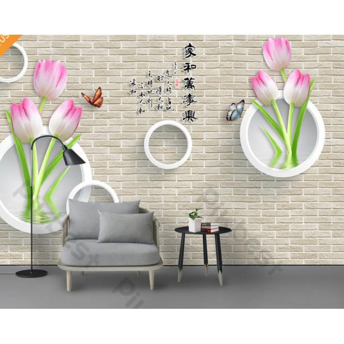 Tranh dán tường Tranh 3d dán tường phòng khách phòng ngủ hiện đại 22