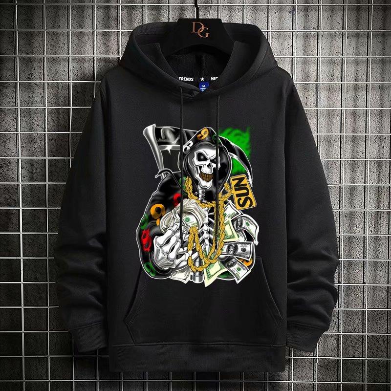 Áo khoác hoodie dáng rộng in họa tiết thời trang 8 màu phong cách trẻ trung