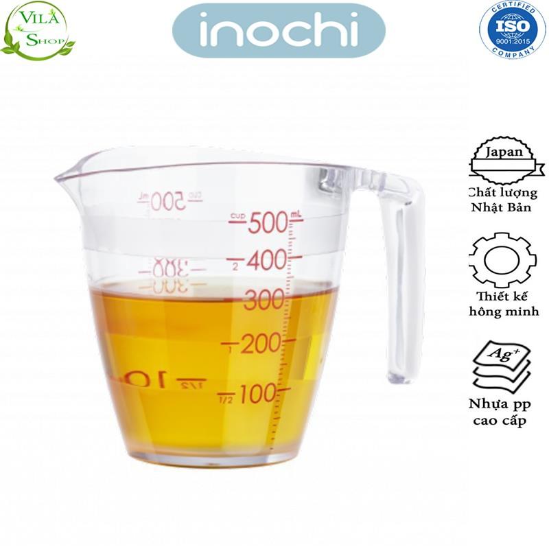 Cốc Đong Định Lượng Yoko Inochi, Cốc Đong Chia Vạch 500 Và 200 ml Nhựa Nguyên Sinh Chịu Lực Chịu Nhiệt Kháng Khuẩn