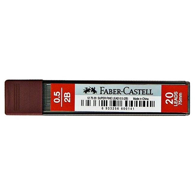 Ruột Chì 2B 0.5 mm Super Fine - Faber-Castell 127520 (75 mm x 20 Ngòi)