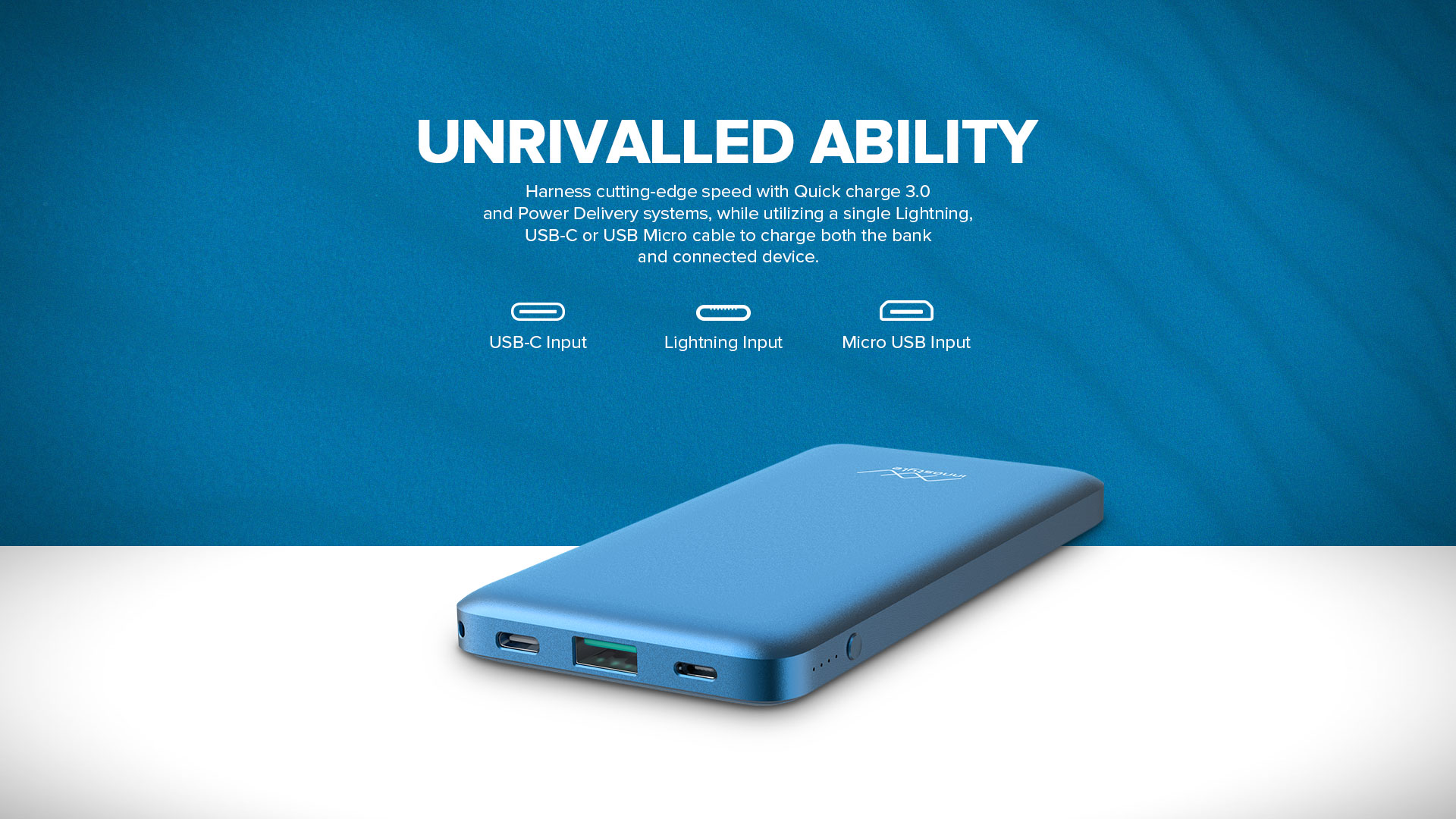 Pin Sạc Dự Phòng Innostyle Powergo Pro 10000MAH (PD 18W + QC3.0 18W) Dark Blue - Hàng Chính Hãng