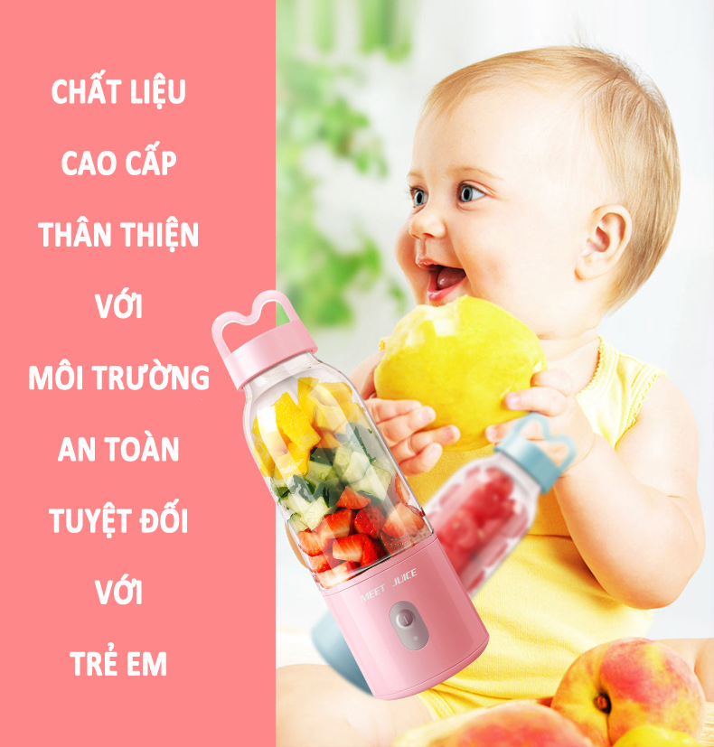 Máy xay sinh tố cầm tay Meet Juice dung tích 500ml