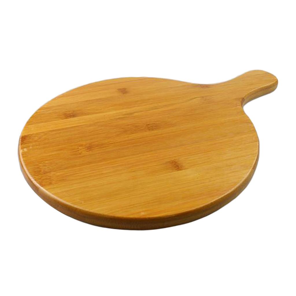 Bamboo Pizza Serving Tray Round Pizza Plate Cutting Board Pizza Pan Kitchen Tool