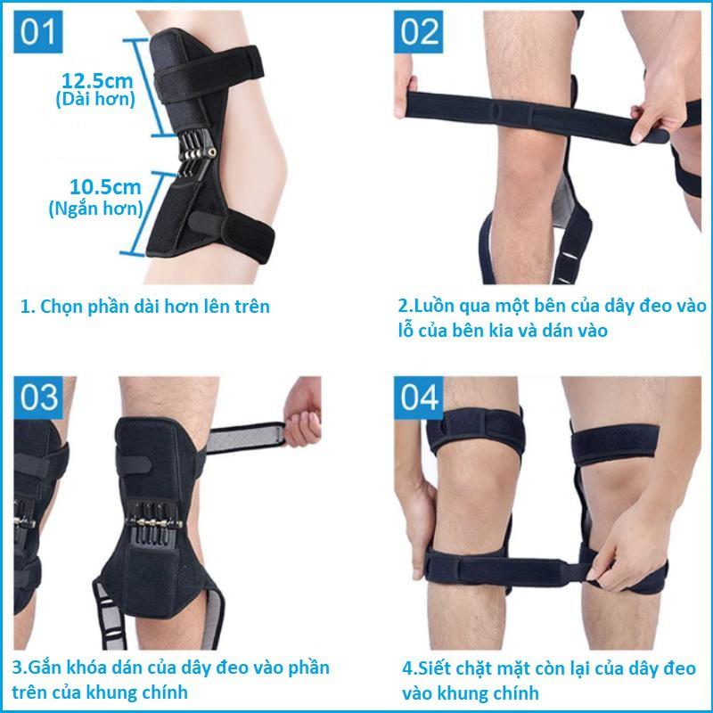 KHUNG/Đai HỖ TRỢ KHỚP GỐI PowerKnee NÂNG ĐỠ ĐÔI CHÂN TRỢ LỰC VÀ BẢO VỆ ĐẦU GỐI  ( 1 đôi)