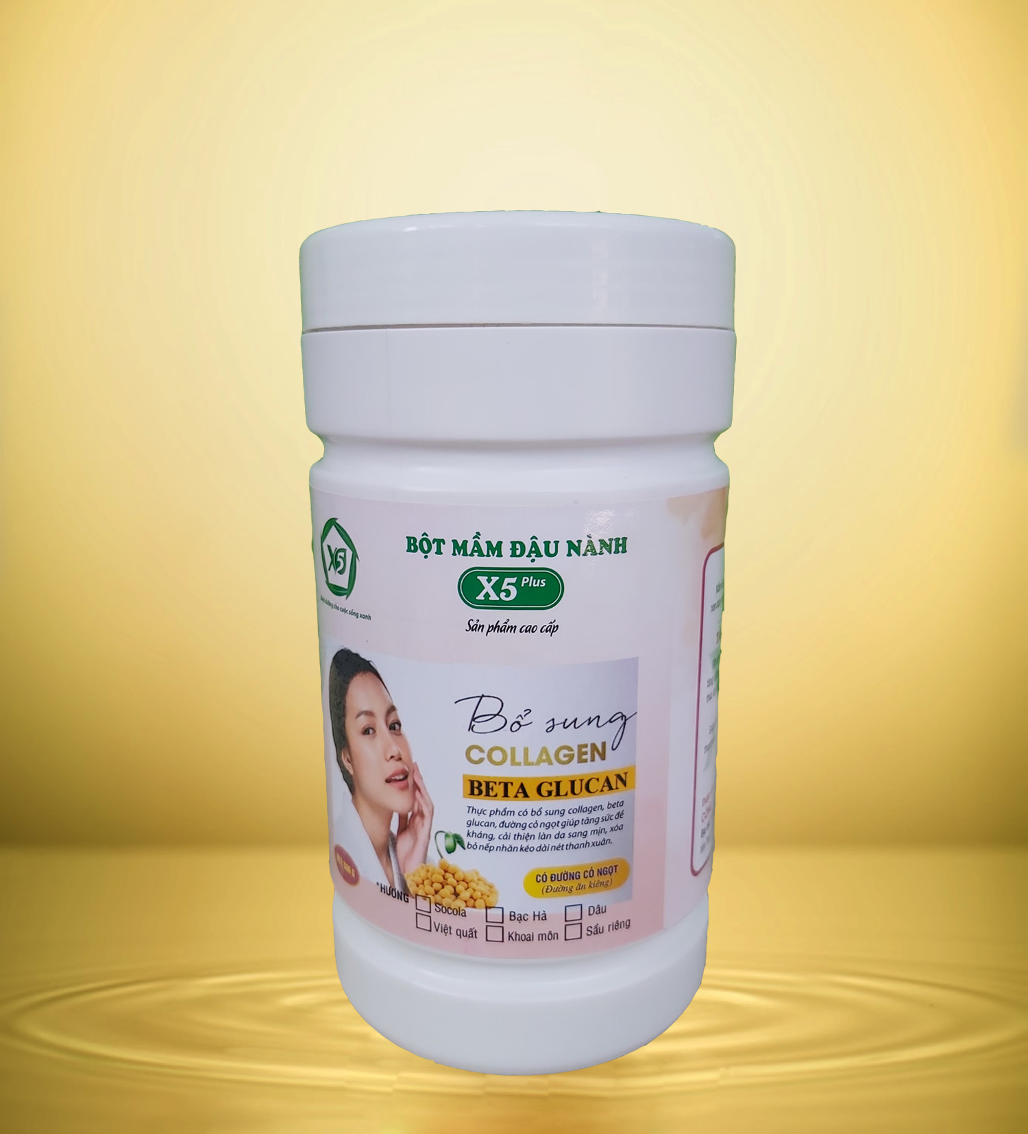 Combo 3 Hộp Bột Mầm Đậu Nành X5 Có Bổ Sung Collagen, Betaglucan