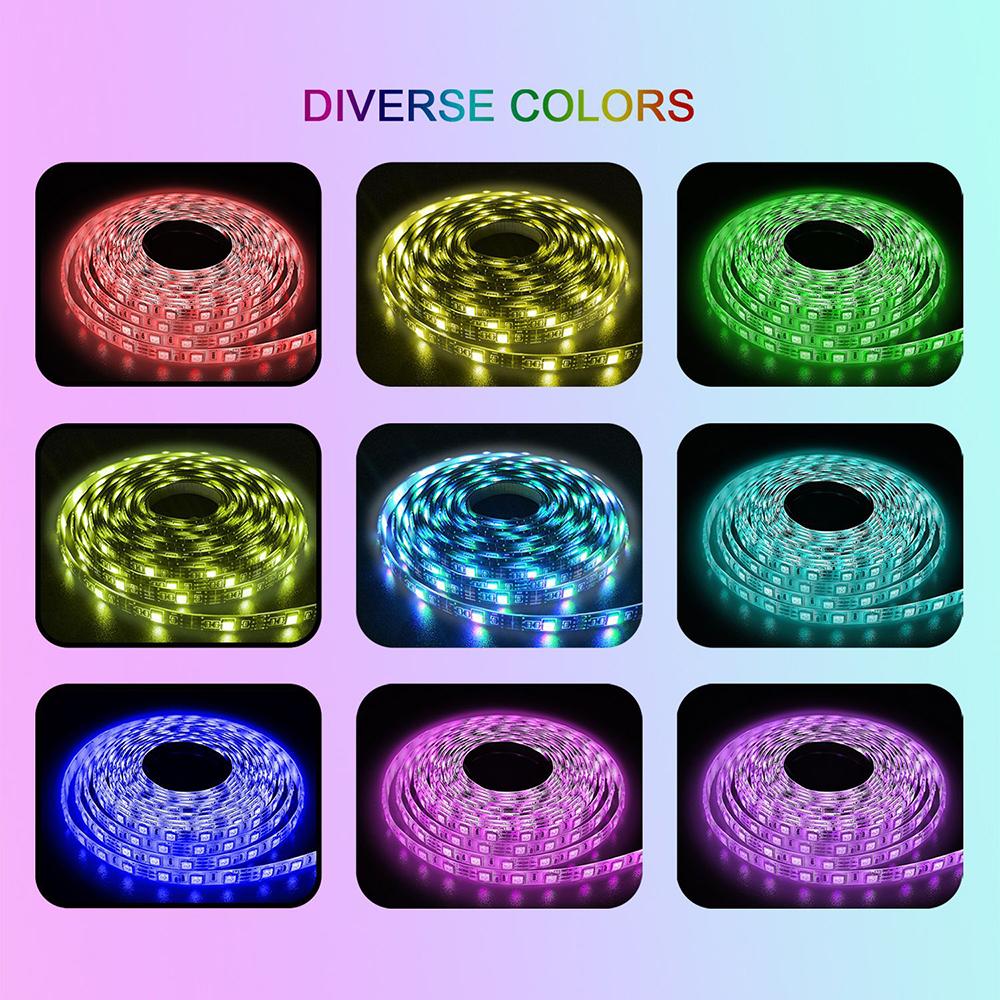 Dải Đèn LED 16.4ft RGB 20 màu không thấm nước Điều Khiển bằng remote