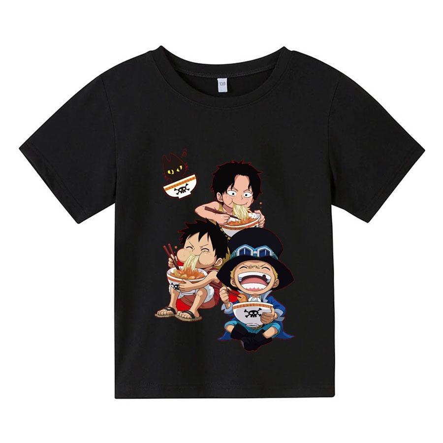 Áo thun cho bé, Áo thun trẻ em ONE PIECE CHIBI, 4 màu, có size người lớn, Anam Store