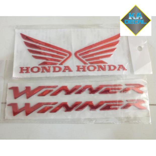 Bộ tem logo honda winner nhựa xi.