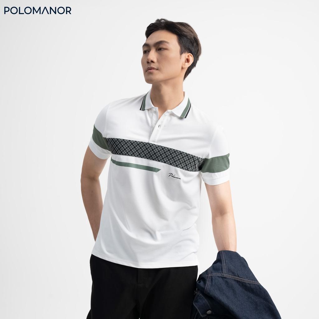 Áo Polo nam phối LUCAS vải cá sấu cotton CVC, nam tính, thanh lịch, sang trọng - POLOMANOR