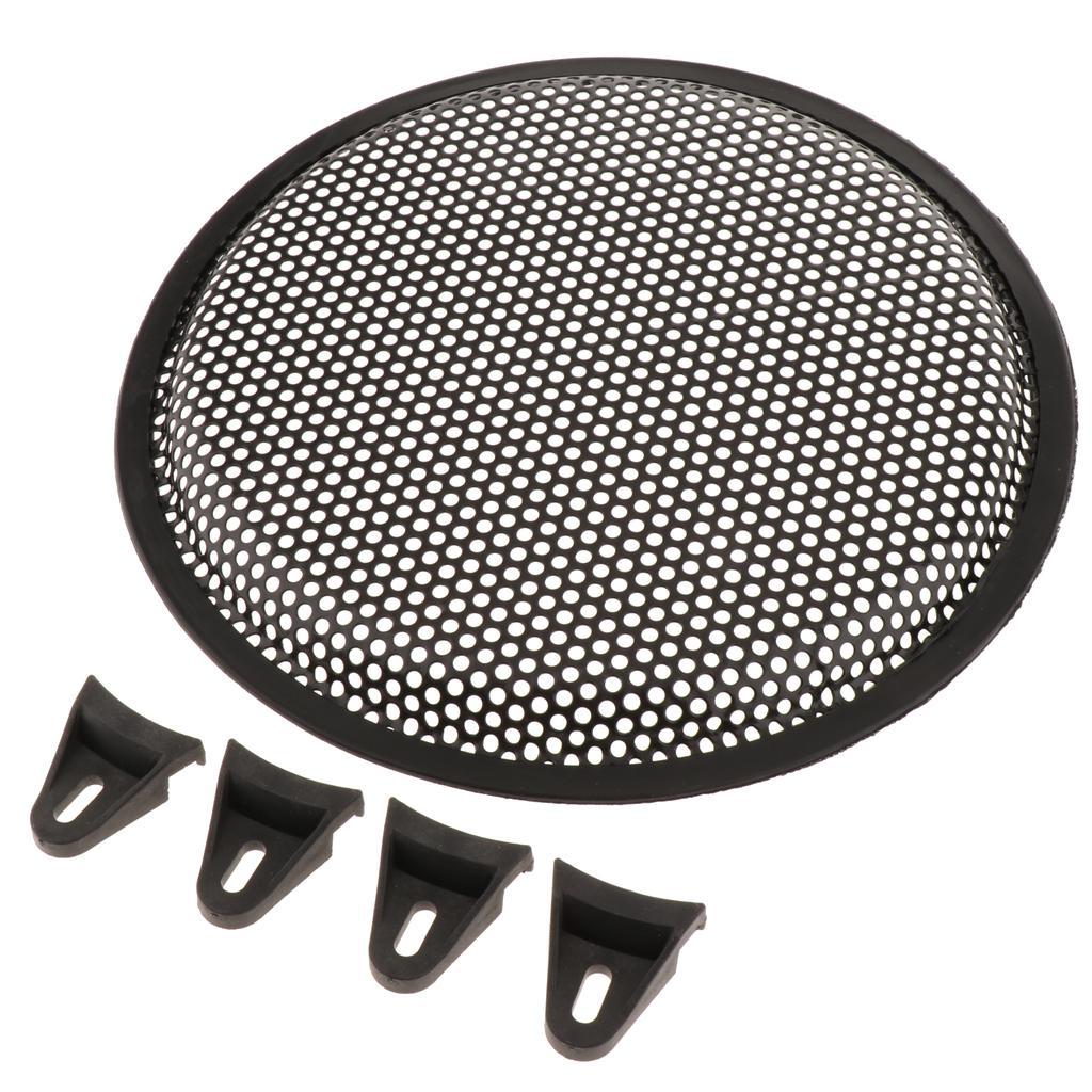 2Piece Speaker Grills Cover Case with Screws Audio Accessoric Black 10inch