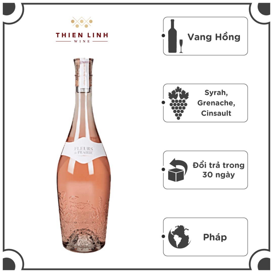 Rượu Vang Hồng Pháp Fleurs De Prairie Cotes De Provence Rose