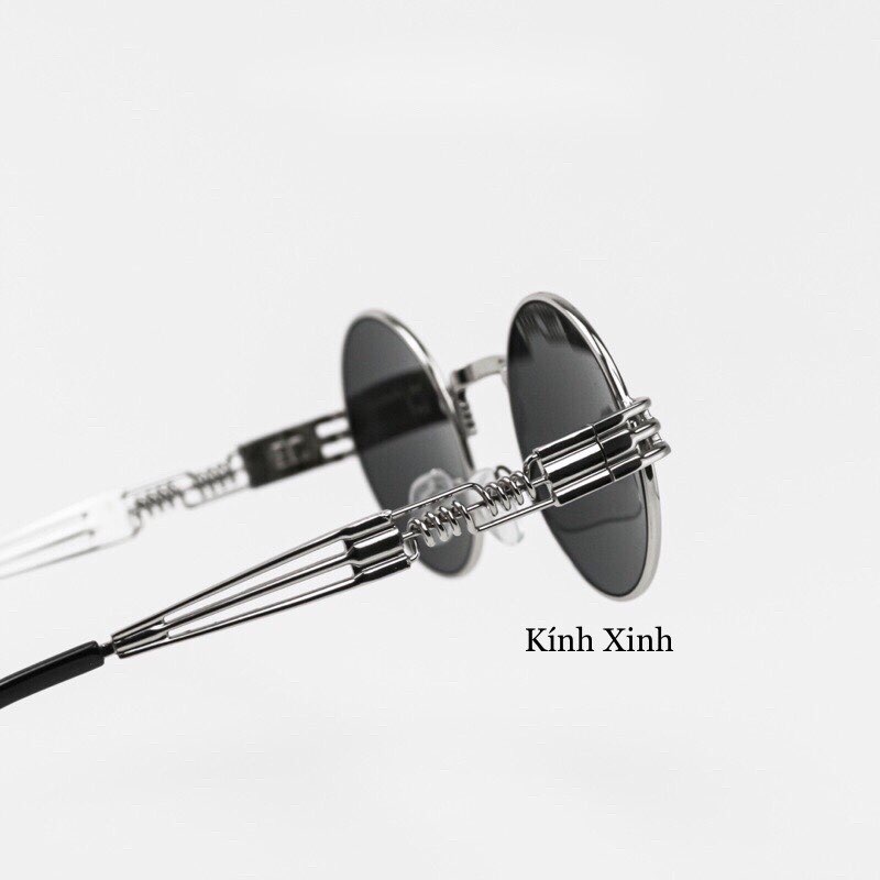 Kính râm Mắt Tròn Hàn Quốc Chống Nắng UV - Hàng cao cấp (Mắt Bạc Gương)